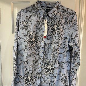 Talbots Etched Toile No Iron Classic Button Front Blouse - NWT!